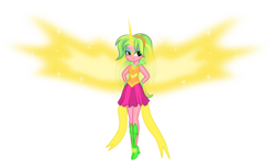 Size: 9870x6000 | Tagged: safe, artist:mixiepie, lemon zest, equestria girls, g4, my little pony equestria girls: friendship games, absurd resolution, alternate universe, artificial wings, augmented, clothes, daydream shimmer, daydream-ified, dress, female, gloves, horn, magic, magic wings, necklace, pendant, simple background, solo, transparent background, wings