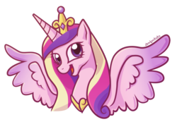 Size: 1100x762 | Tagged: safe, artist:devipotato, princess cadance, g4, female, present, simple background, solo, transparent background