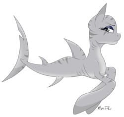 Size: 900x848 | Tagged: safe, artist:missitofu, oc, oc only, oc:requim, hybrid, original species, shark pony