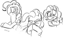 Size: 1024x628 | Tagged: safe, artist:silverwing, pinkie pie, g4, female, mucus, sneeze cloud, sneezing, snot
