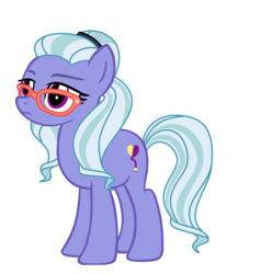 Size: 1384x1456 | Tagged: safe, artist:tonecolour12, sugarcoat, pony, equestria girls, g4, my little pony equestria girls: friendship games, equestria girls ponified, female, glasses, ponified, simple background, solo, white background, wrong cutie mark