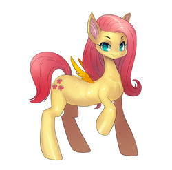 Size: 3543x3507 | Tagged: safe, artist:fengmo, fluttershy, g4, female, high res, pixiv, solo