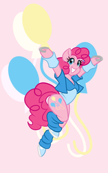 Size: 1982x3155 | Tagged: safe, artist:alexdealey, pinkie pie, earth pony, anthro, semi-anthro, unguligrade anthro, g4, arm hooves, clothes, female, horseshoes, leg warmers, shoes, solo