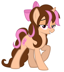 Size: 5000x5593 | Tagged: safe, artist:tsand106, oc, oc only, oc:think pink, absurd resolution, bow, hair bow, rule 63, solo