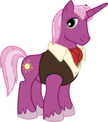 Size: 1024x1156 | Tagged: safe, artist:blah23z, cheerilee, g4, clothes, gentlecolt, male, palette swap, shirt, simple background, solo