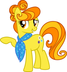 Size: 1024x1096 | Tagged: safe, artist:blah23z, spitfire, suri polomare, earth pony, pony, g4, alternate hairstyle, clothes, female, palette swap, race swap, scarf, show accurate, simple background, solo
