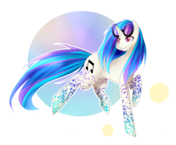 Size: 2284x1883 | Tagged: safe, artist:tsuukiusa, dj pon-3, vinyl scratch, g4, female, rainbow power, rainbow power-ified, simple background, solo, transparent background