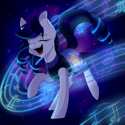 Size: 3300x3300 | Tagged: safe, artist:hfinder, coloratura, g4, eyes closed, female, high res, rara, singing, solo