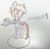 Size: 1999x1944 | Tagged: safe, artist:aer0 zer0, oc, oc only, oc:firecracker, bat pony, pony, braided tail, chibi, clothes, cloud, foreign language, norwegian, scarf, solo