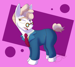 Size: 1274x1140 | Tagged: dead source, safe, artist:ks-zombiesoul93, svengallop, earth pony, pony, g4, clothes, glasses, male, solo, stallion