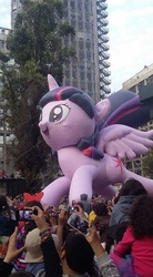 Size: 528x960 | Tagged: safe, twilight sparkle, alicorn, pony, g4, balloon, chile, female, irl, mare, parade, parade balloon, photo, twilight sparkle (alicorn)