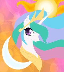 Size: 636x722 | Tagged: safe, artist:xebck, princess celestia, g4, female, solo