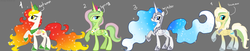 Size: 2952x600 | Tagged: safe, artist:xebck, oc, oc only, alicorn, pony, alicorn oc