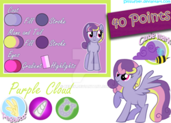 Size: 1024x738 | Tagged: safe, artist:xebck, oc, oc only, oc:purple cloud, simple background, solo, transparent background, watermark