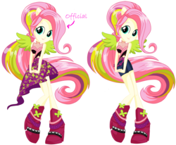 Size: 1275x1050 | Tagged: dead source, safe, artist:xebck, fluttershy, equestria girls, g4, my little pony equestria girls: rainbow rocks, female, simple background, solo, transparent background