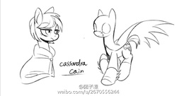 Size: 730x398 | Tagged: safe, artist:joycetdoka, batgirl, cassandra cain, dc comics, monochrome, ponified