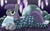 Size: 3200x2000 | Tagged: safe, artist:template93, maud pie, earth pony, pony, g4, blanket, blushing, clothes, cute, diamond, female, footed sleeper, glowing, high res, mare, onesie, pajamas, patreon, plushie, rock, solo