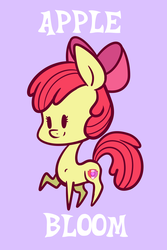 Size: 1280x1920 | Tagged: safe, artist:pinipy, apple bloom, pony, crusaders of the lost mark, g4, chibi, cutie mark, female, poster, request, solo, the cmc's cutie marks