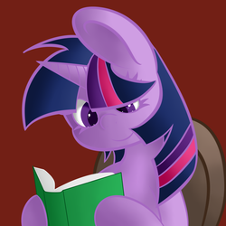 Size: 2000x2000 | Tagged: safe, artist:psicarii, twilight sparkle, g4, book, female, high res, reading, solo