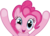 Size: 3410x2431 | Tagged: safe, artist:ocarina0ftimelord, pinkie pie, g4, .svg available, against glass, breach, female, fourth wall, fourth wall pose, glass, high res, looking at you, open mouth, simple background, smiling, solo, transparent background, underhoof, vector