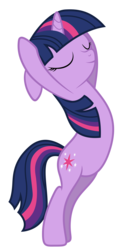 Size: 3200x6400 | Tagged: safe, artist:yanoda, twilight sparkle, pony, unicorn, g4, the crystal empire, absurd resolution, ballet, belly, dancing, eyes closed, female, floppy ears, legs together, mare, pose, simple background, solo, transparent background, unicorn twilight, vector