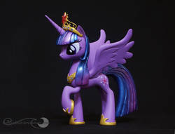 Size: 1007x768 | Tagged: safe, artist:groovebird, twilight sparkle, alicorn, pony, g4, big crown thingy, craft, female, irl, mare, photo, raised hoof, sculpture, solo, spread wings, twilight sparkle (alicorn)