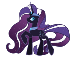 Size: 4512x3538 | Tagged: safe, artist:xebck, nightmare rarity, pony, unicorn, g4, spoiler:comic, female, high res, jewelry, necklace, simple background, solo, sparkly mane, sparkly tail, transparent background