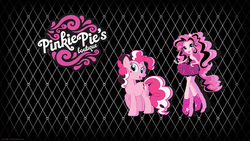 Size: 1920x1080 | Tagged: safe, artist:xebck, pinkie pie, human, pony, equestria girls, g4, clothes, dress, female, goth, human ponidox, pinkie pie's boutique, ponied up, self ponidox, solo, square crossover, wallpaper