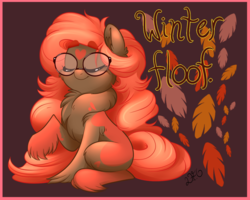 Size: 1024x819 | Tagged: safe, artist:dragonfoxgirl, oc, oc only, pony, fluffy, glasses, solo