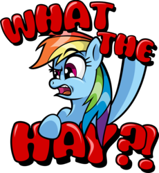 Size: 1959x2126 | Tagged: safe, artist:saturdaymorningproj, rainbow dash, pony, g4, female, reaction image, solo, what the hay?