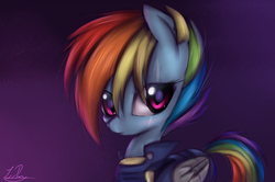 Size: 3855x2555 | Tagged: safe, artist:okusheny, rainbow dash, g4, the cutie re-mark, alternate timeline, apocalypse dash, crystal war timeline, female, high res, scar, solo, torn ear