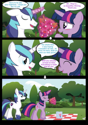 Size: 960x1361 | Tagged: safe, artist:paperlover, shining armor, twilight sparkle, alicorn, pony, comic:your best friend and best lover, g4, brother and sister, female, flower, incest, infidelity, male, mare, ship:shiningsparkle, shipping, siblings, straight, twilight sparkle (alicorn)