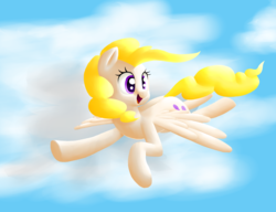Size: 3340x2560 | Tagged: safe, artist:victoreach, surprise, pegasus, pony, g1, female, flying, high res, solo