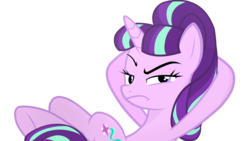 Size: 2120x1192 | Tagged: safe, edit, starlight glimmer, g4, contempt, female, inverted mouth, reaction image, s5 starlight, simple background, smug, smuglight glimmer, solo, transparent background, welcome home twilight