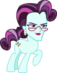 Size: 662x859 | Tagged: safe, artist:limeylassen, principal abacus cinch, original species, human head pony, equestria girls, g4, my little pony equestria girls: friendship games, abomination, cursed image, female, glasses, simple background, solo, transparent background, wat, what has science done