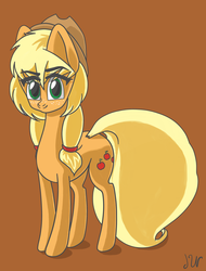 Size: 1147x1506 | Tagged: safe, artist:jennywhinnis, applejack, g4, female, solo