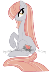 Size: 442x647 | Tagged: safe, artist:ipandacakes, oc, oc only, oc:emery rose quartz, crack shipping, offspring, parent:maud pie, parent:svengallop, solo, watermark
