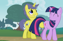 Size: 1024x662 | Tagged: safe, artist:3d4d, comet tail, twilight sparkle, g4, female, male, ship:cometlight, shipping, straight