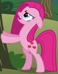 Size: 415x524 | Tagged: safe, screencap, pinkie pie, earth pony, pony, g4, magical mystery cure, female, mare, outfit catalog, pinkamena diane pie, solo, swapped cutie marks