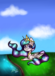 Size: 575x805 | Tagged: safe, artist:pinipy, princess celestia, g4, female, solo