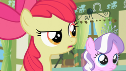 Size: 1366x768 | Tagged: safe, screencap, apple bloom, diamond tiara, family appreciation day, g4