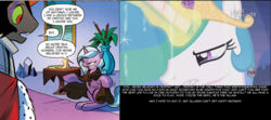 Size: 2000x885 | Tagged: safe, artist:psyga315, idw, king sombra, princess celestia, radiant hope, g4, spoiler:comic, headcanon, psyga's alternate pony scenes