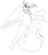 Size: 2100x2400 | Tagged: safe, artist:almondhusky, gilda, griffon, anthro, digitigrade anthro, g4, female, goggles, high res, monochrome, sketch, solo, wip