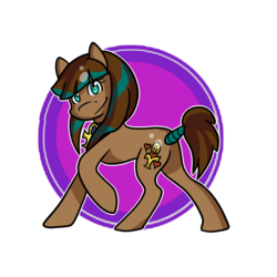 Size: 1000x1000 | Tagged: safe, artist:halfway-to-insanity, oc, oc only, oc:rekhet, ankh, solo, tail wrap