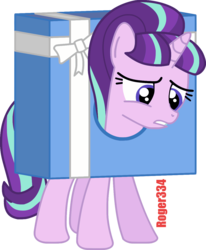 Size: 1065x1290 | Tagged: safe, artist:roger334, starlight glimmer, g4, female, frown, gritted teeth, hearth's warming eve, inkscape, parody, ponyscape, present, s5 starlight, sad, sad face, sadlight glimmer, simple background, solo, transparent background, vector