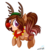 Size: 956x1050 | Tagged: safe, artist:iheartjapan789, oc, oc only, earth pony, pony, animal costume, antlers, bells, clothes, costume, female, mare, open mouth, red nose, reindeer antlers, reindeer costume, signature, simple background, smiling, solo
