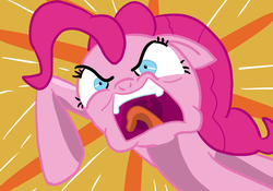 Size: 6000x4200 | Tagged: safe, pinkie pie, g4, pinkie pride, absurd resolution, angry, female, scene interpretation, solo