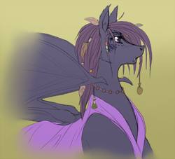 Size: 666x604 | Tagged: safe, artist:shybaldur, oc, oc only, bat pony, pony, solo