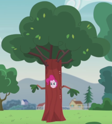 Size: 940x1038 | Tagged: safe, screencap, pinkie pie, equestria girls, g4, my little pony equestria girls: friendship games, pinkie spy (short), clothes, costume, disguise, female, outfit catalog, solo, tree