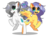 Size: 700x500 | Tagged: safe, artist:lolly-jpg, oc, oc only, pegasus, pony, unicorn, bandaid, happy, smiling